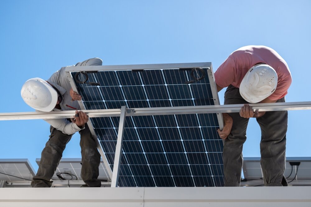 installation des panneaux solaire